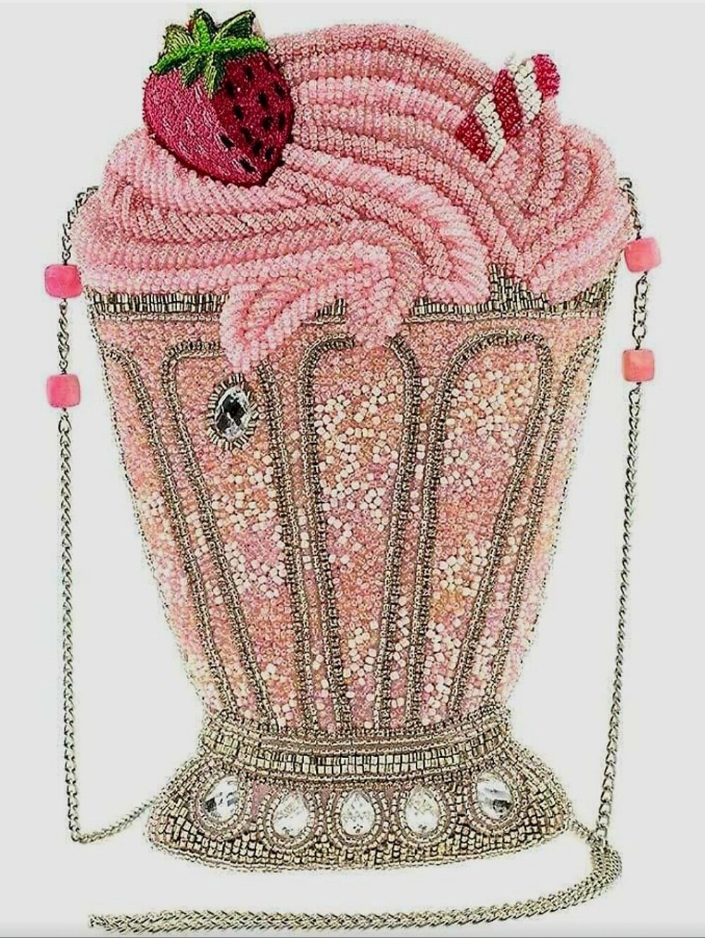 Shake It Up" Strawberry Milkshake Crossbody Handbag Came Out In The Year 2020 - Picture 10 of 16